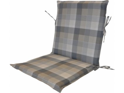 Polstr na zahradní křeslo UNI s nízkým opěradlem - UNIKO šedá kostka