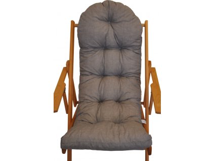 Polstr na polohovací lehátko látka šedý melír