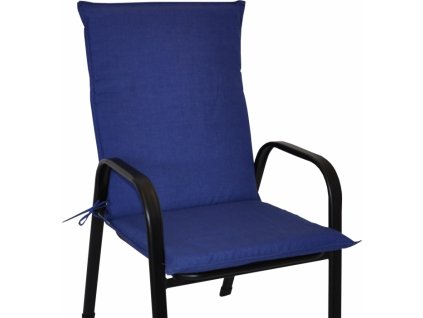 Polstr na křeslo z tahokovu UNI - látka modrý melír