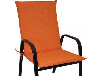 Polstr na křeslo z tahokovu UNI - látka oranžový melír