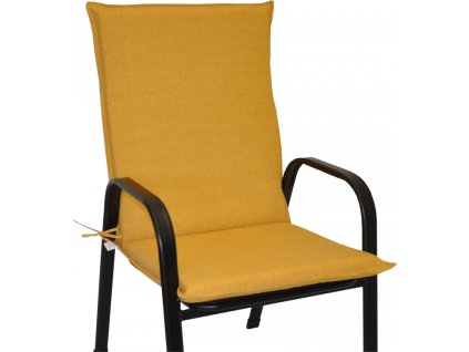 Polstr na křeslo z tahokovu UNI - látka žlutý melír