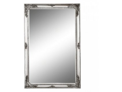 Zrcadlo v ozdobném stříbrném rámu