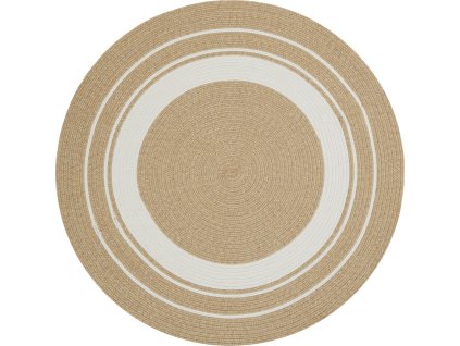 Kusový koberec Braided 105556 Creme Beige kruh – na ven i na doma (Rozměry koberců 150x150 (průměr) kruh)