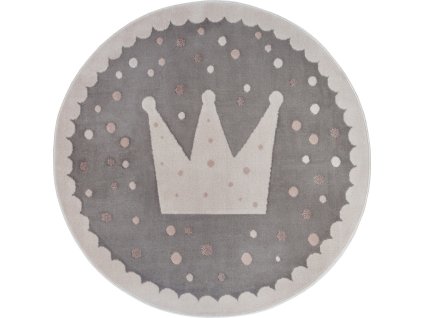 Dětský koberec Adventures 105969 Cream Grey kruh (Rozměry koberců 100x100 (průměr) kruh)