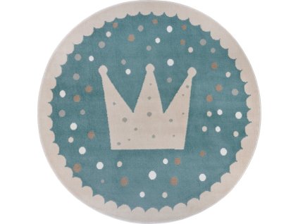 Dětský koberec Adventures 105970 Cream Blue kruh (Rozměry koberců 100x100 (průměr) kruh)