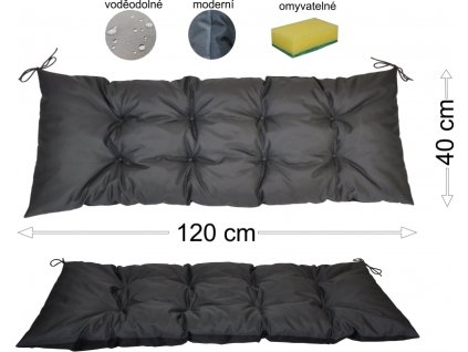 Podsedák 120x40 grafit voděodolný