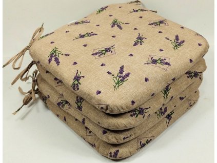 Sedák 40x40 cm látka levandule - set 4 kusy