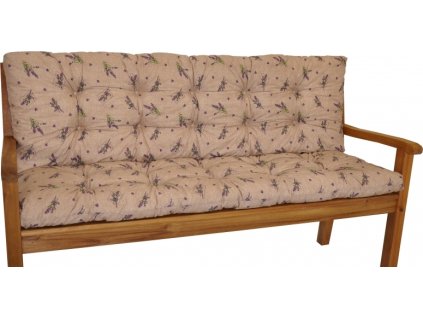 Polstr na zahradní lavičku 150 cm - látka levandule