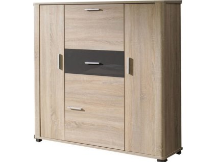 Skříňka s barem Filemon R3 sonoma/grafit lesk