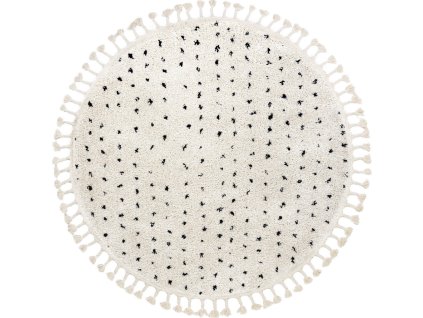 Kusový koberec Berber Syla B752 dots cream kruh