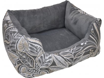 Pelíšek AXIN Deluxe motiv hnědé listy - 58x48 cm