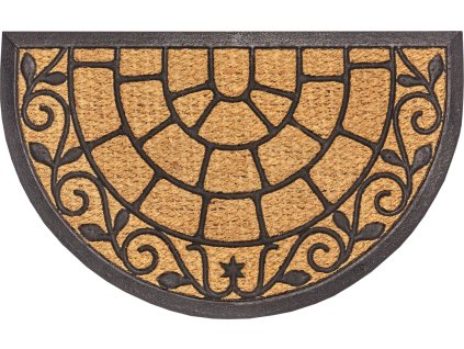 Rohožka Mix Mats Cocos 105559 - na ven i na doma (Rozměry koberců 45x75 půlkruh)