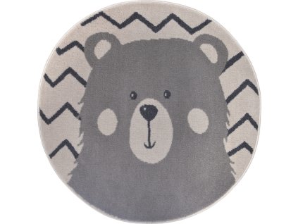 Dětský koberec Adventures 105964 Cream Grey kruh (Rozměry koberců 100x100 (průměr) kruh)