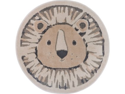 Dětský koberec Adventures 105966 Cream Grey kruh (Rozměry koberců 100x100 (průměr) kruh)