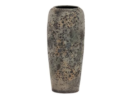 Váza keramická - výška 60 cm, zaoblená, šedo-černá