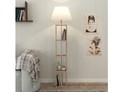 giorno stojacia lampa biele platno 1