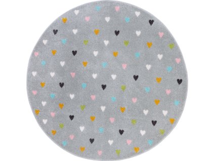 Dětský koberec Adventures 105952 Grey kruh (Rozměry koberců 140x140 (průměr) kruh)