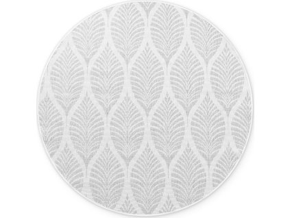 Kusový koberec Duet Liora 106246 White/Gray kruh - na ven i na doma (Rozměry koberců 160x160 (průměr) kruh)