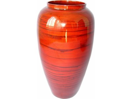 Červená bambusová váza