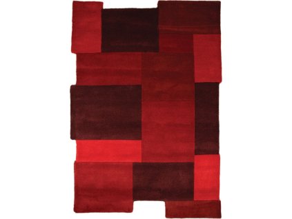 DOPRODEJ: 150x240 cm Kusový koberec Abstract Collage Red