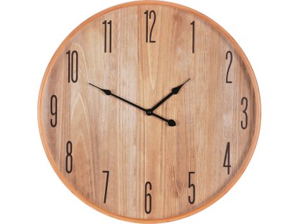 Hodiny nástěnné - MDF s dřevěným rámem, 53 cm