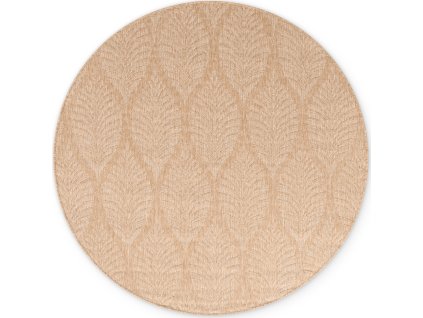 Kusový koberec Duet Liora 106247 Beige/White kruh - na ven i na doma (Rozměry koberců 160x160 (průměr) kruh)