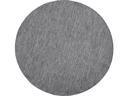 Kusový koberec Twin-Wendeteppiche 103097 grey cream kruh – na ven i na doma (Rozměry koberců 140x140 (průměr) kruh)