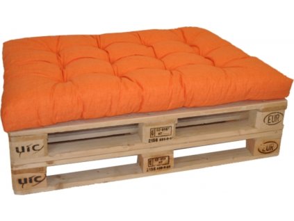 Sedák na paletu 120x80 oranžový melír