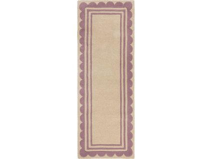 Ručně všívaný běhoun Lois Scallop Purple (Rozměry koberců 80x230)