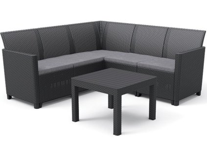 claire 5 seat corner set grafit