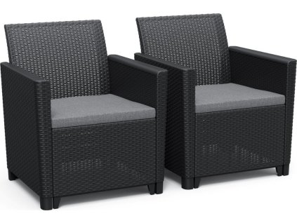 claire duo kresla grafit