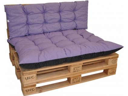 Polstry na paletový nábytek sada Basic - látka fialový melír