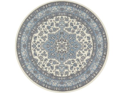 Kruhový koberec Mirkan 104442 Cream/Skyblue (Rozměry koberců 160x160 (průměr) kruh)