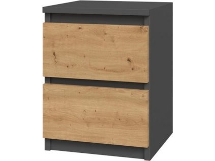 Noční stolek Malvína M2 antracit/dub artisan