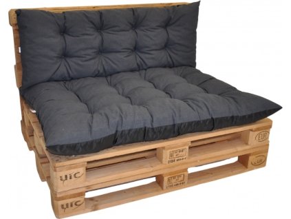 Polstry na paletový nábytek sada Basic - látka tmavě šedý melír