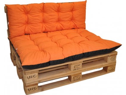 Polstry na paletový nábytek sada Basic - látka oranžový melír