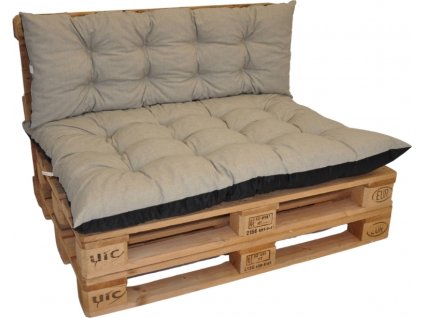 Polstry na paletový nábytek sada Basic - látka tmavě béžový melír