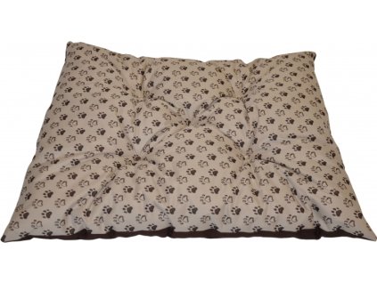 Podložka pro psa voděodolná 80x60 cm tlapka béžová