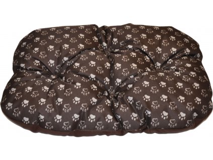 Podložka pro psa voděodolná zaoblená 60x45 cm tlapka hnědá