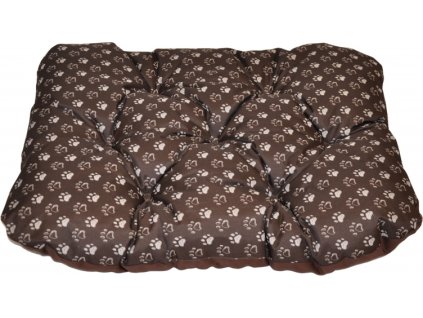 Podložka pro psa voděodolná zaoblená 80x60 cm tlapka hnědá