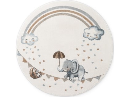 Dětský kusový koberec Villeroy & Boch Boho Kids 106304 Cream Multicolor kruh (Rozměry koberců 160x160 (průměr) kruh)