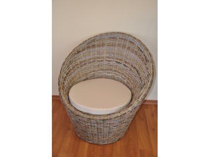 Křeslo Centre ratan Kubu grey