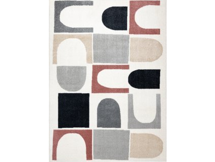 Kusový koberec Fusion 0213 white/dark pink (Rozměry koberců 80x150)