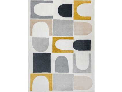 Kusový koberec Fusion 0213 white/yellow (Rozměry koberců 80x150)