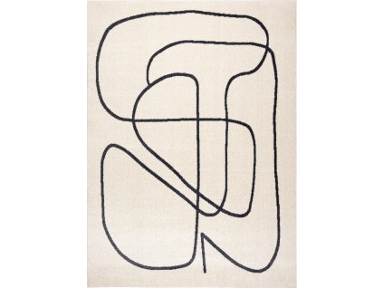 Kusový koberec Fusion 8297 cream/dark grey (Rozměry koberců 80x150)