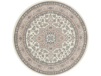 Kusový koberec Mirkan 104443 Cream/Rose kruh (Rozměry koberců 160x160 (průměr) kruh)