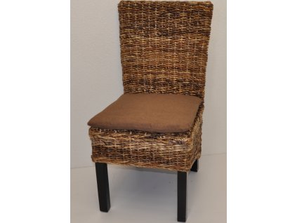 Židle Banny banánový list polstr hnědý melír