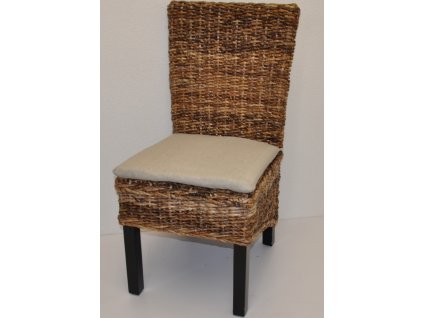 Židle Banny banánový list polstr tmavě béžový melír