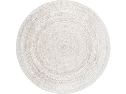 Kusový koberec Jute Braided 106321 White kruh (Rozměry koberců 100x100 (průměr) kruh)
