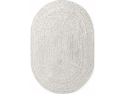 Kusový koberec Jute Braided 106321 White ovál (Rozměry koberců 160x230 ovál)